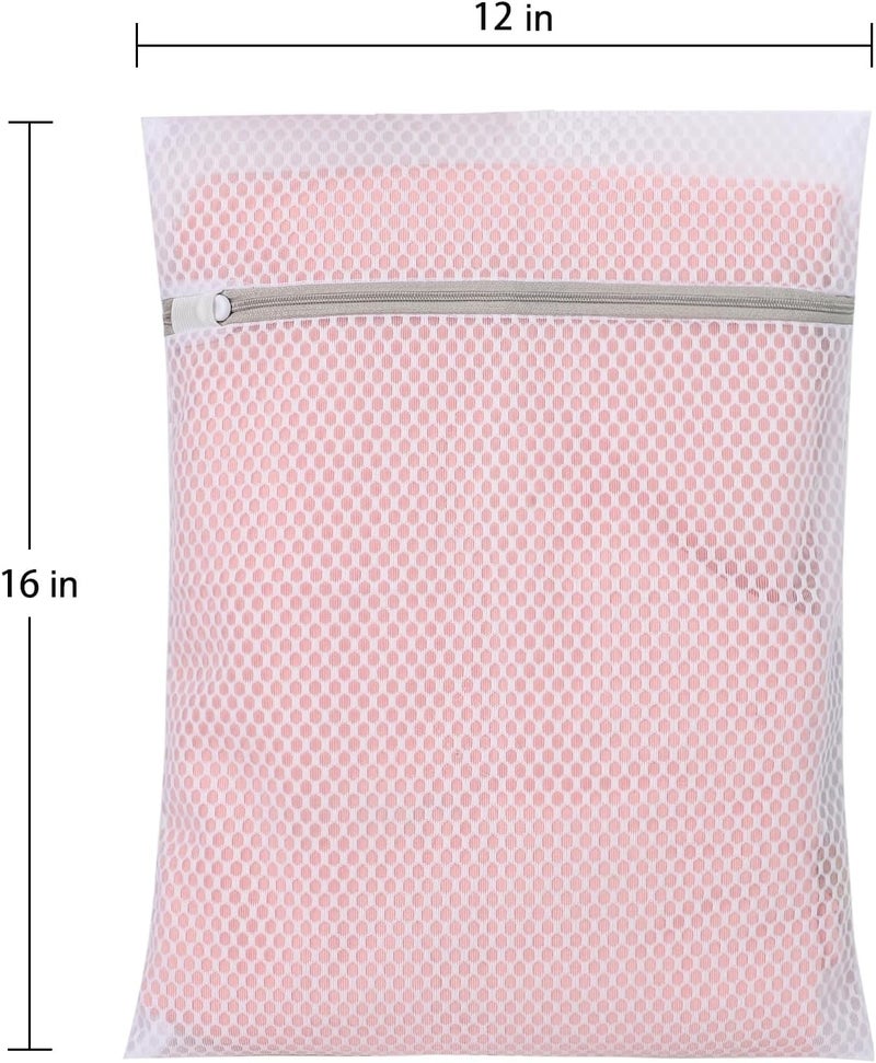HFengQ Set of 4 Mesh Laundry Bags, 12 x 16 Inches lingerie bags for Laundry (4) - Image 2